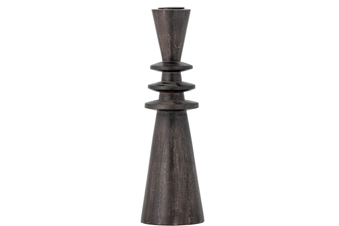 Kerzenhalter „Nerith“ – Schwarzes Mangoholz
