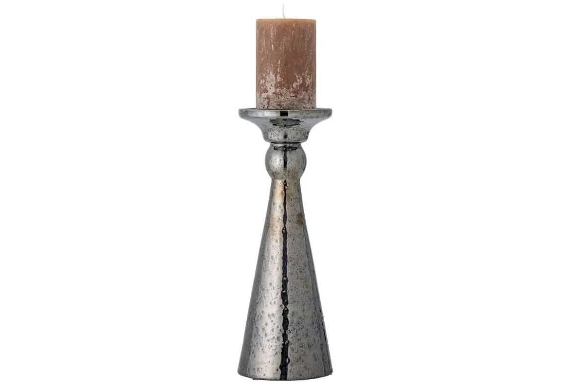 Kerzenhalter Noam – schwarze Keramik mit metallischer Glasur