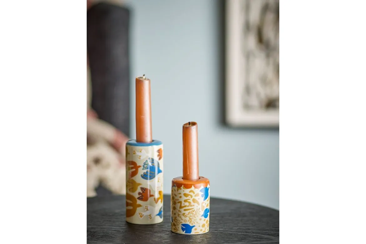 Kerzenhalter Relio – Steingut in Bunt(2er-Set)