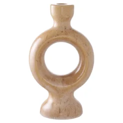 Kerzenhalter-Set „Anello Duo“ – Keramik in Braun