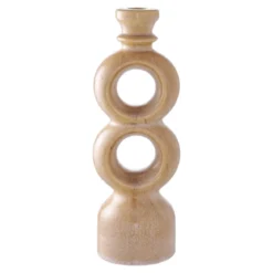 Kerzenhalter-Set „Anello Duo“ – Keramik in Braun