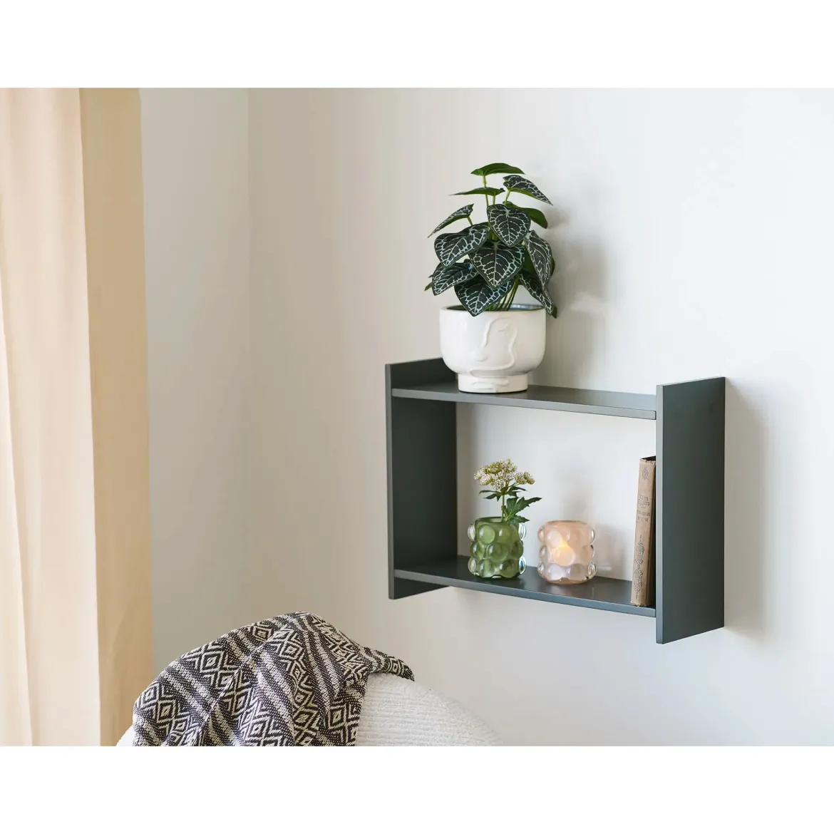 Kerzenhalter-Set „Bolla Duo“ – Glas in Beige & Grün (2er-Set)