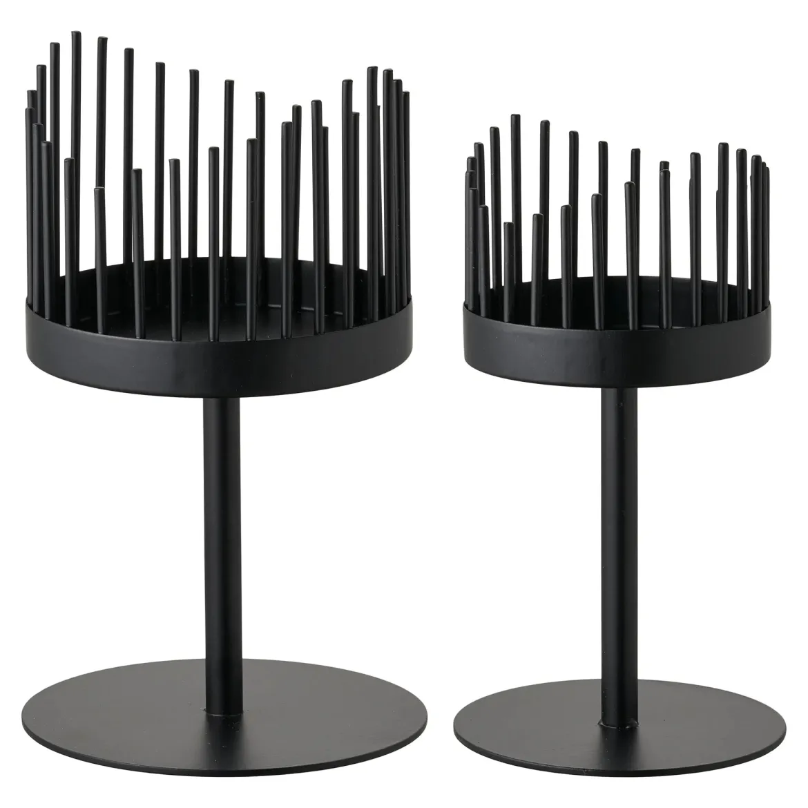 Kerzenhalter-Set „Cavallo Duo“ – Stahl in Schwarz