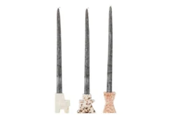 Kerzenhalter-Set Tate – Steingut mit reaktiver Glasur (3er-Set)