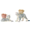 Kerzenhalter-Set Tigris – handbemaltes Steingut (2er-Set)
