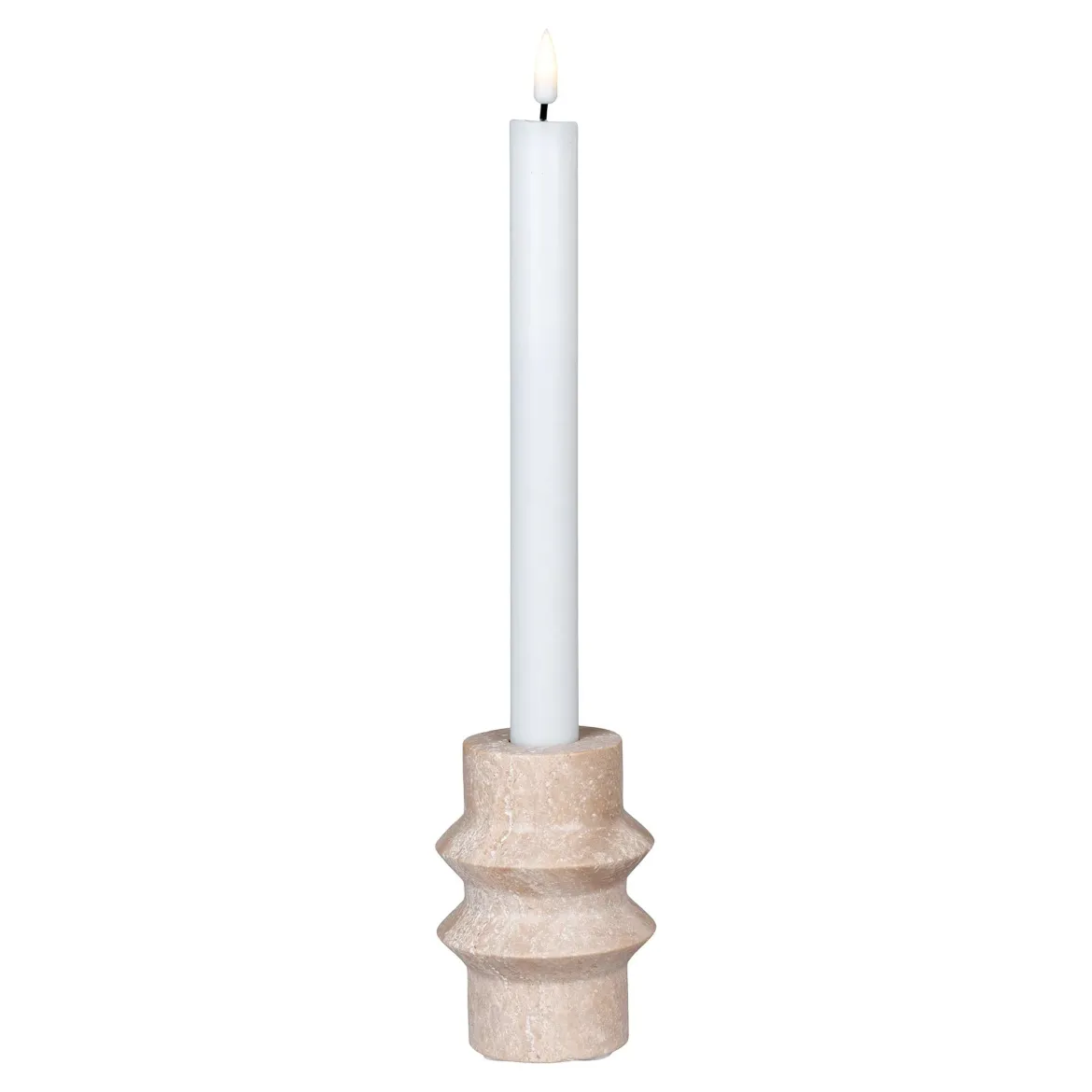 Kerzenhalter-Set "Traverno Duo" – Naturstein-Design aus Travertin