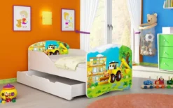 Kinderbett Luna mit Stauraum und verschiedenen Motiven