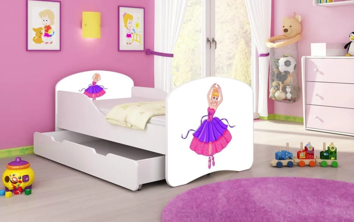 Kinderbett Luna mit Stauraum und verschiedenen Motiven