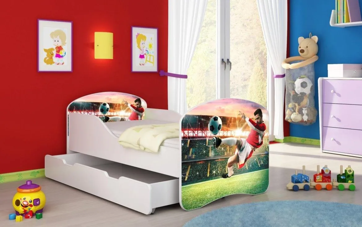 Kinderbett Luna mit Stauraum und verschiedenen Motiven