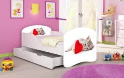 Kinderbett Luna mit Stauraum und verschiedenen Motiven