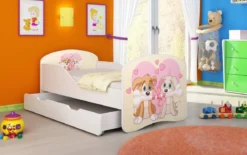 Kinderbett Luna mit Stauraum und verschiedenen Motiven