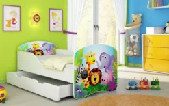Kinderbett Luna mit Stauraum und verschiedenen Motiven