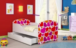 Kinderbett Luna mit Stauraum und verschiedenen Motiven