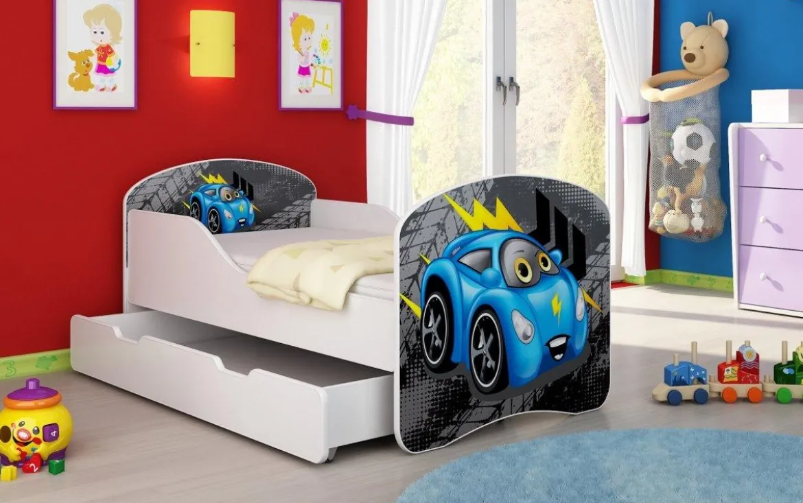 Kinderbett Luna mit Stauraum und verschiedenen Motiven
