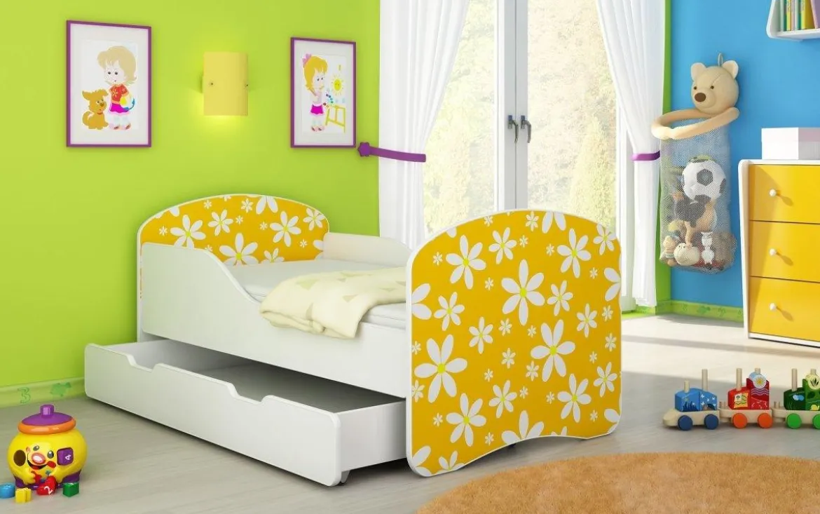 Kinderbett Luna mit Stauraum und verschiedenen Motiven