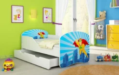 Kinderbett Luna mit Stauraum und verschiedenen Motiven
