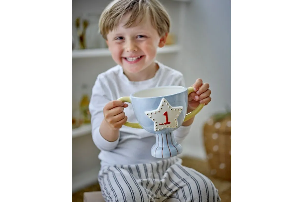 Kinder-Blumentopf Champion Leo – Keramik in Pokalform