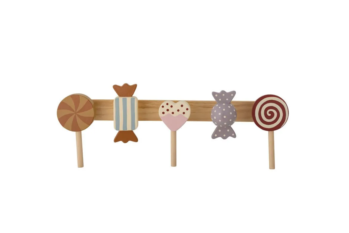 Kinder-Garderobe Haily – aus Kiefernholz mit Bonbon-Design