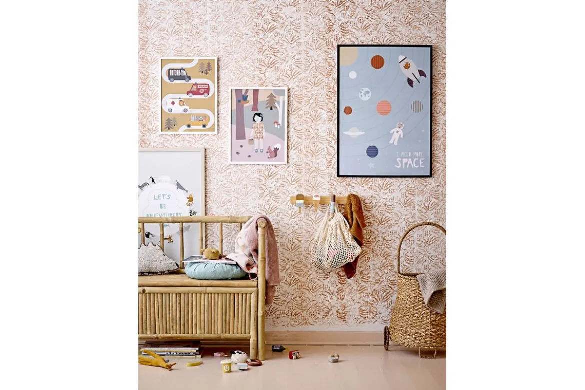 Kinder Garderobe Vika – in Holzoptik mit Eistüten-Motiv
