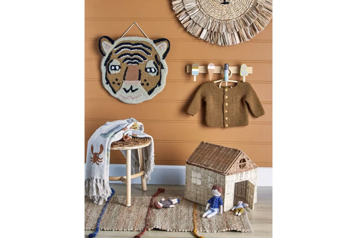 Kinder Garderobe Vika – in Holzoptik mit Eistüten-Motiv