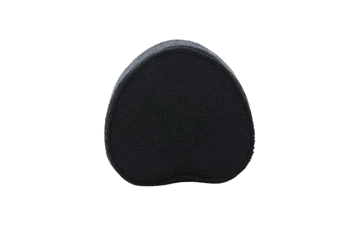 Kinderhocker Luma – Herzförmiger Hocker in Schwarz
