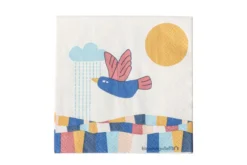 Kinder-Servietten „Birdy“ – Naturfarbenes Papier (20er-Set)