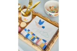 Kinder-Servietten „Birdy“ – Naturfarbenes Papier (20er-Set)
