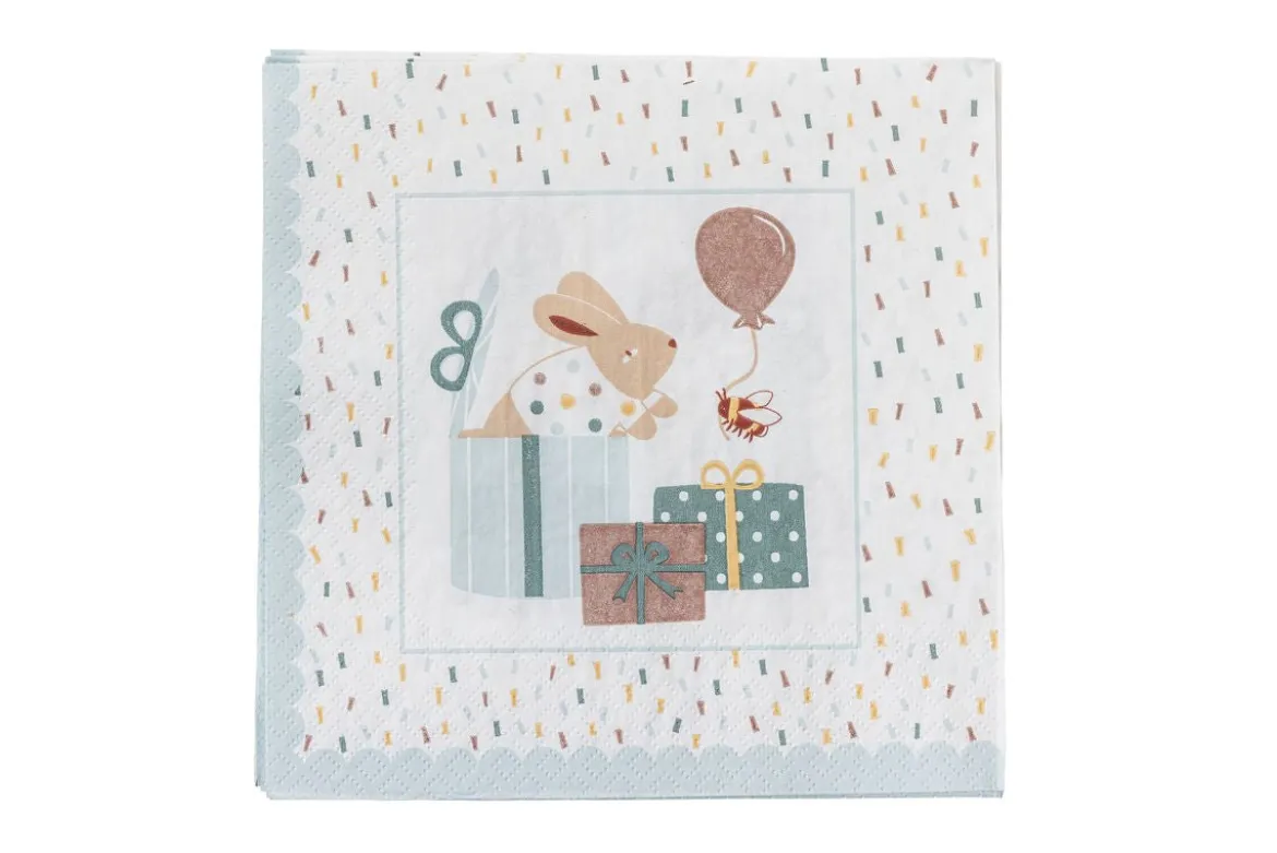 Kinder-Servietten „Party Friends“ – Blaues Papier (20er-Set)