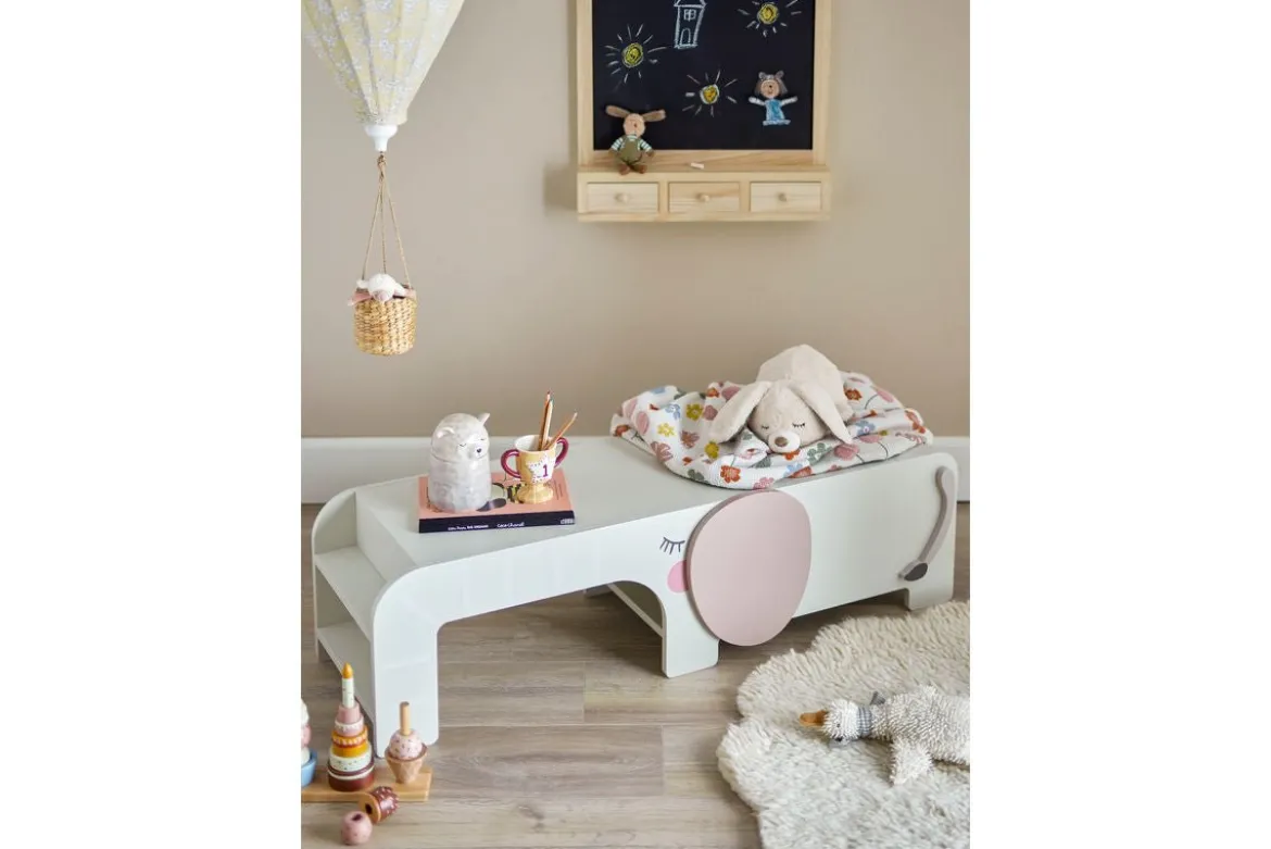 Kinder Sitzbank Rob - Elefanten-Sitzbank mit Stauraum & Regalfächern