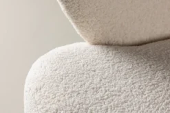 Kindersofa Miela – Herzförmiger 2-Sitzer in Weiß mit Teddybezug