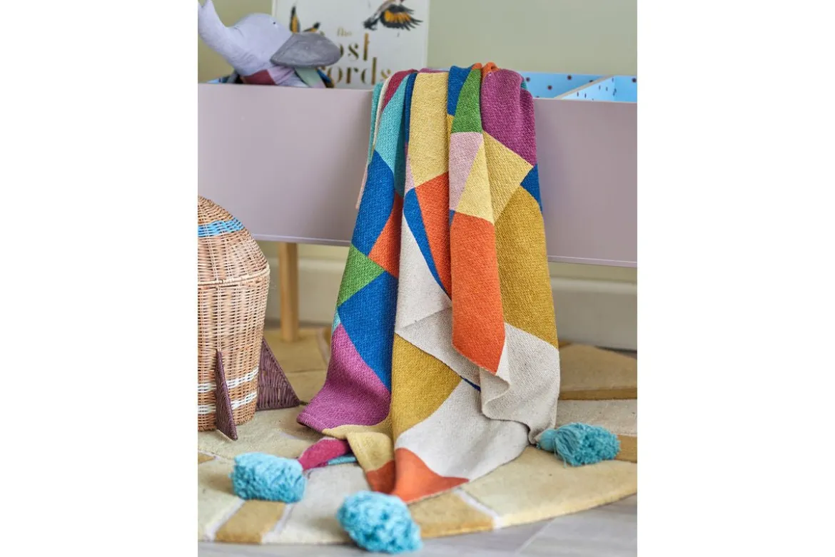Kindertagesdecke Palma – Bunte Decke aus recycelter Baumwolle