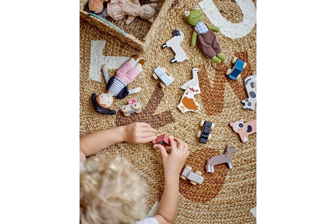 Kinder-Teppich „Letter“ – Naturfarbener Juteteppich