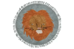 Kinder-Teppich „Liono“ – Runder Baumwollteppich in Bunt