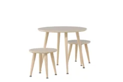 Kindertisch-Set Nordi – Tisch & 2 Hocker im skandinavischen Design