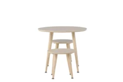 Kindertisch-Set Nordi – Tisch & 2 Hocker im skandinavischen Design