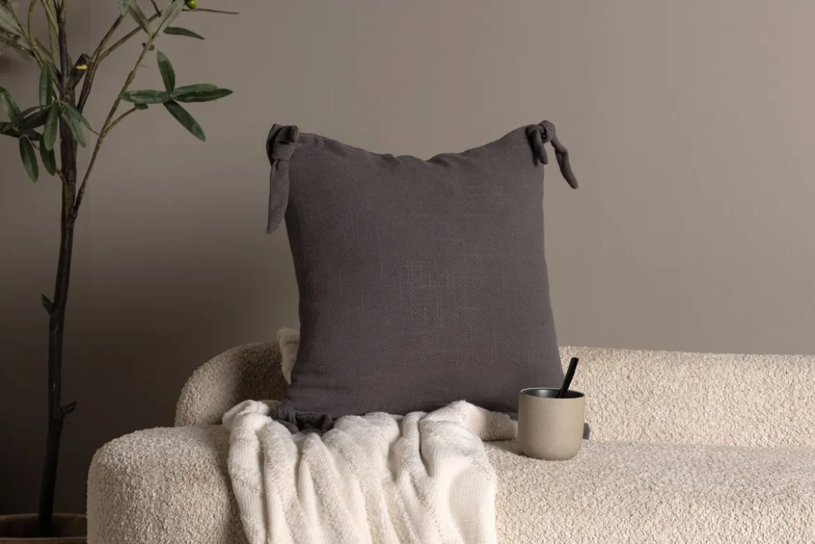 Kissenbezug Ambiente - 40x40 cm in Beige, Dunkelgrau und Weiß