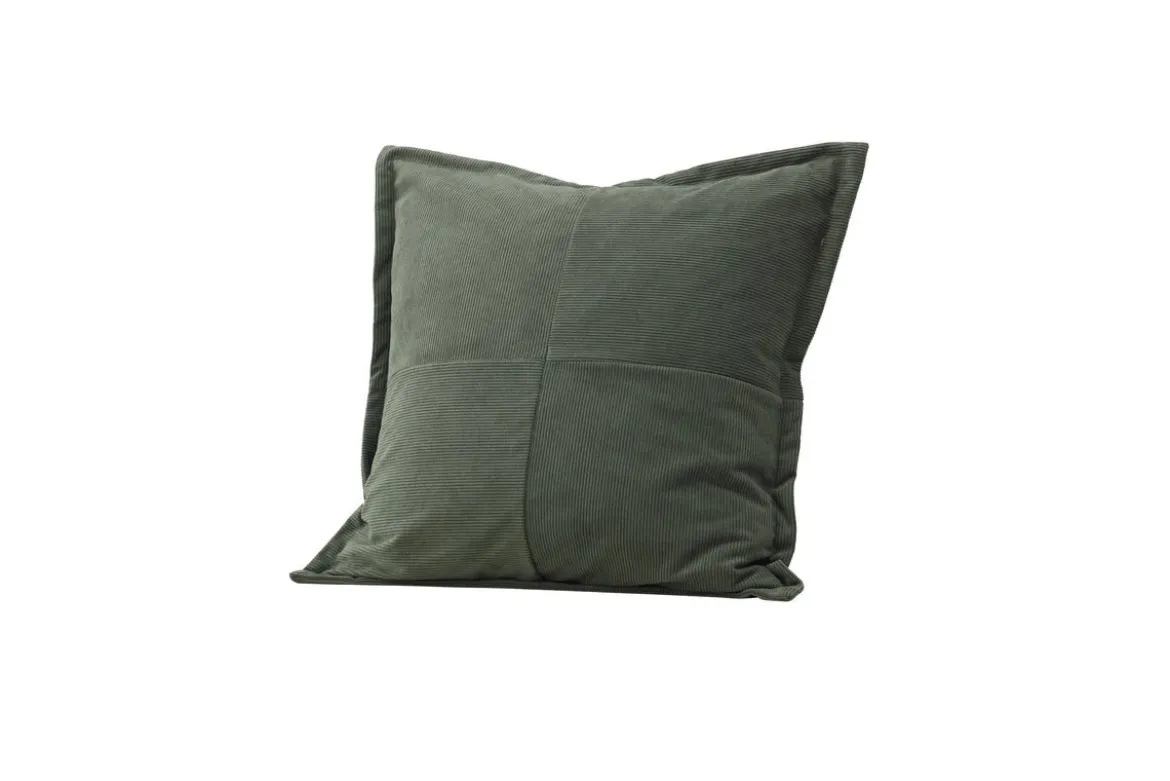 Kissenbezug Budapest - 50x50 cm in Beige, Dunkelgrün und Braun