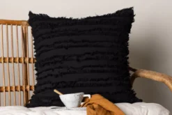 Kissenbezug Erika - 45x45 cm in Schwarz aus 100% Baumwolle