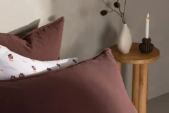 Kissenbezug Hygge - 50x90 cm in Braun, Beige und Weiß aus 100% Baumwolle