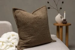 Kissenbezug Nature - 60x60 cm in Beige, Braun und Dunkelgrün
