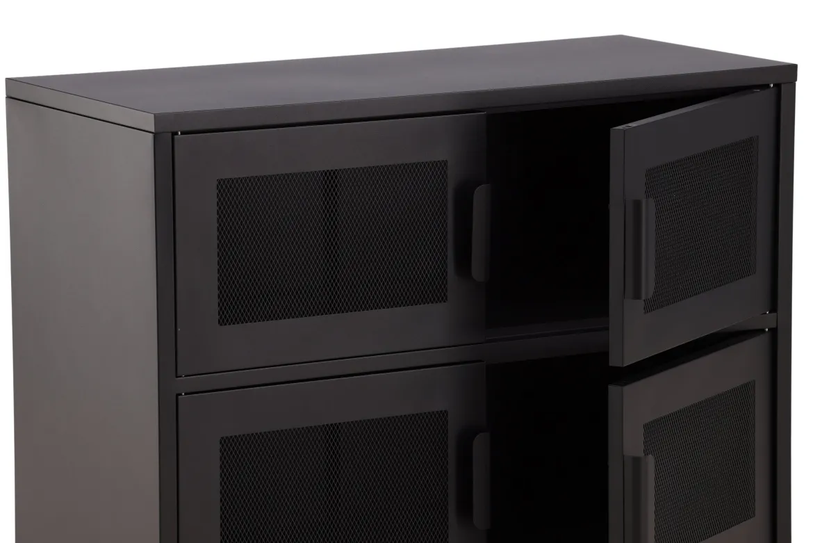 Kommode Berit – Industrial Design in Schwarz