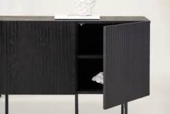 Kommode Elvesta – 150 cm, Whitewash oder Schwarz, Modern Skandi