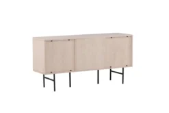 Kommode Elvesta – 150 cm, Whitewash oder Schwarz, Modern Skandi