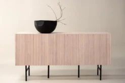 Kommode Elvesta – 150 cm, Whitewash oder Schwarz, Modern Skandi