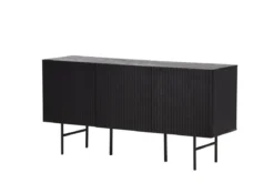 Kommode Elvesta – 150 cm, Whitewash oder Schwarz, Modern Skandi