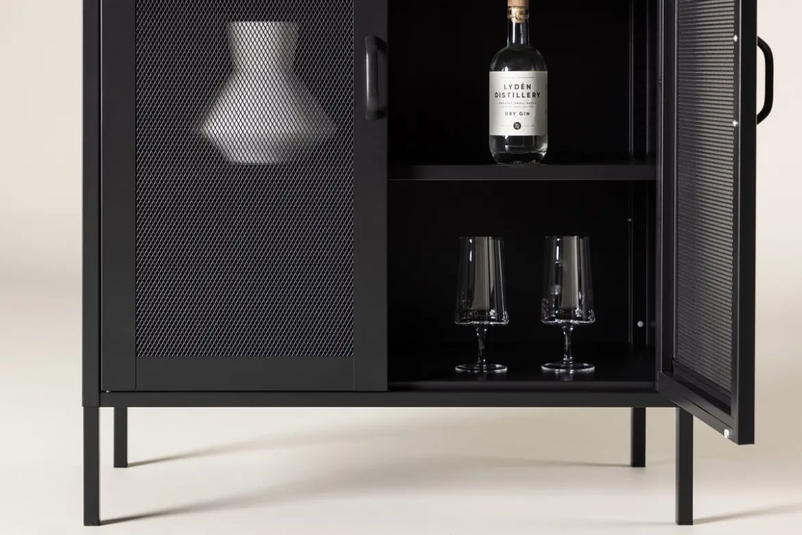Kommode Faylen – Industrial-Design in Schwarz, Weiß & Grau