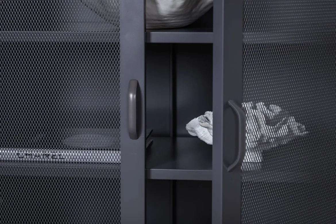 Kommode Faylen – Industrial-Design in Schwarz, Weiß & Grau