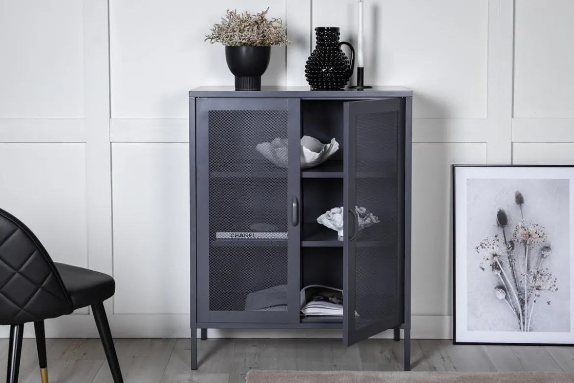 Kommode Faylen – Industrial-Design in Schwarz, Weiß & Grau
