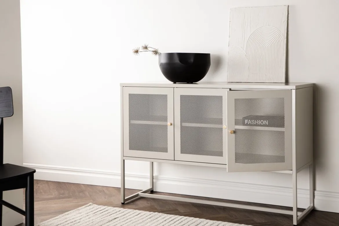 Kommode Marilo – Beige, Industrial-Modern mit Loft-Charme