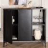 Kommode Nerano – Schwarz, Industrial mit modernem Loft-Charme